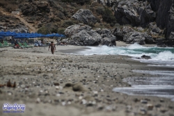 Lewa strona plaży zdecydowanie bardziej luźna
