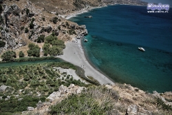 Widok na plażę Preveli z góry